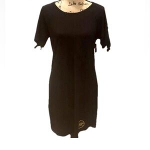 Michael Kors black tie sleeve T-shirt dress. Size Medium EA005